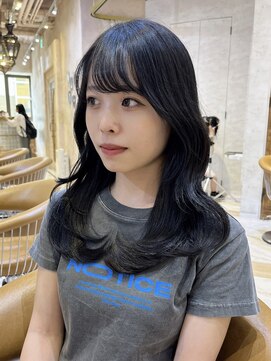 ロンドローズ 名古屋(Lond damaskRose) ブリーチ 学割 オリーブベージュ レイヤーカット リタッチ 365