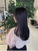 暗髪カラーラベンダー艶髪ヘアカラーロング◎杉本