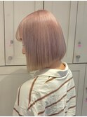 12189フェザーショートミルクティーベージュタンバルモリボブ