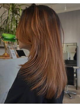 ピグメント(pigment) orange balayage×layercut