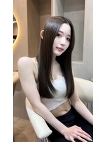 グロー オオミヤ アネックス 大宮(GLROW OMIYA ANNEX) フェミニンロング×縮毛矯正髪質改善顔周りレイヤーカット[大宮