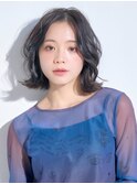 【La fith】暗髪カラー×センターパート×外ハネボブ