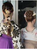 ヘアセット　ヘアアレンジ　編み下ろし
