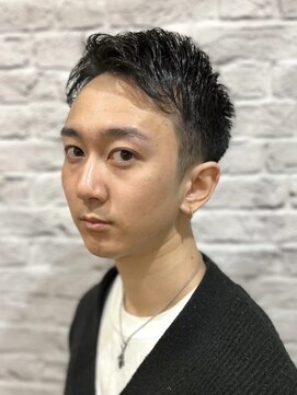 ヘアサロン 銀座マツナガ新宿店(hair salon) 無造作アップバングショート【新宿/理容室/バーバー】