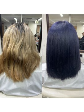 アヤメ(ayame) 【ayame大泉学園】ブリーチカラー_ネイビー_9