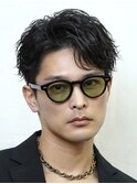 ルーズパーマアップバング