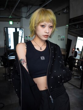 ギークス(GEEKS) 【GEEKS渋谷】ハッシュボブ/デザインカラー/冬カラー/ボブウルフ