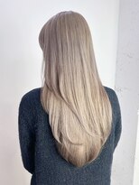 アルバム 新宿(ALBUM SHINJUKU)&nbsp;ミルクティーロング顔周りレイヤーハイトーン_ba577501