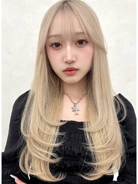 エジョン 三鷹店(Aejon) 三鷹レイヤーカット韓国ダブルカラー顔周り前髪カットボブ