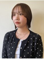スラップ(SLAP)&nbsp;切りっぱなしボブ、オリーブベージュ