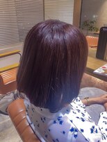 エイト 溝の口店(EIGHT)&nbsp;【EIGHT溝の口】お客様スタイル_デザインカラー切りっぱなしボブ