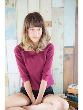 ナチュラルエフ(natural f) 【natural-f 豊中】無造作 毛先パーマ グラデーションカラー☆