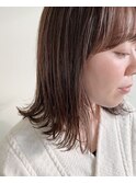 ミディアムボブ 杉浦 恵