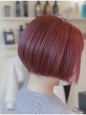 【ROJITHA】ハイトーンピンク×コンパクトショートボブ