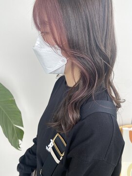 シェル 津山の手店(shel) 20代30代40代大人可愛いくせ毛風艶感フェイスフレミング×ピンク