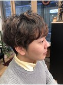 スーツ短髪ツーブロック束感