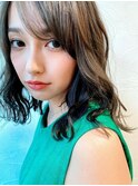 イメチェン/レッドブラウン/大人ミディ/フルバング/ショートボブ