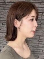 ハイバレーヘアーメゾン(HIGH VALLEY HAIRMAISON) ミディアムボブぱっつんボブ顔周りカット外ハネボブ岡山南中央町