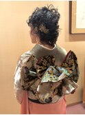 着付け/振袖/着物ヘアセット/和装セット/金箔アレンジ