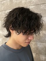ニアウ 伊勢崎連取店(Niau)&nbsp;メンズマッシュウルフ波巻きスパイラルパーマメンズパーマ
