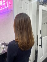 ブラウンカラーレイヤーカット