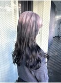 ソフトピンク ブラック シャギシャギルーツ グラデーション