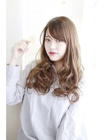 アウラ(Aula by marbles)&nbsp;ミックス巻き/くすみベージュ/ゆるふわロング[横浜]
