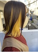 イエロー×インナーカラー