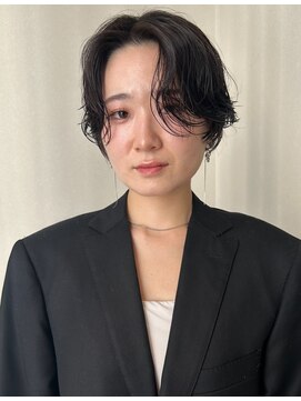 ノラギンザユー(NORA GINZA/U) ショートセンターパートパーマ