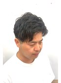 ナチュラルパーマ ツーブロック アイロンパーマ