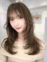 オニキス(ONYX)&nbsp;A20ザクザクレイヤーカット韓国ヘアーセミロングブリーチなし