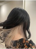 セミロング×インナーカラー