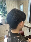 ハンサムショート/センター分け/センターパート