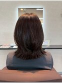 ブラウン×レイヤーボブ