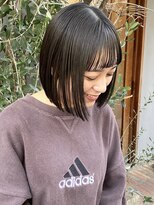 ラミエバイメルト 下北沢(lamie by melt) 花田レイヤーボブダークブラウンダークグレージュ下北沢韓国黒髪