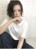 【LUNON fieju】外ハネ前下がりボブ×グレーベージュ