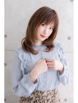 ミック 日暮里店(miq) 外国人風グラマラスレイヤー♪おフェロ顔セミディ