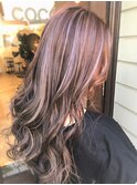 ハイライト×パープルグレージュ♪