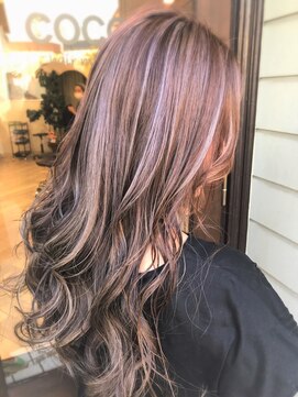 ヘア メイク ココ(hair make coco) ハイライト×パープルグレージュ♪