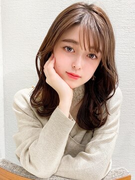 ラルユー 金山(LallYou) 前髪パーマ/イメチェン/ラベンダーカラー/イヤリングカラー