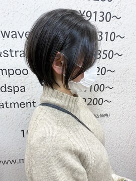 モリオ フロム ロンドン サッポロファクトリー店(morio FROM LONDON) 【morio】札幌ショート 大人かわいい黒髪透け感ショート