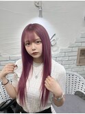 色落ちまで綺麗なピンクシールエクステ^ ^