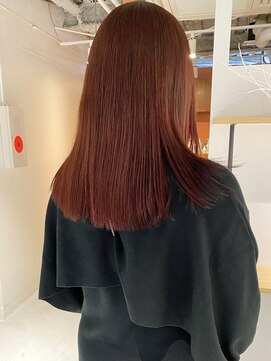 コフィー バイ メルト 吉祥寺(cofy by melt) 【三ツ井純】ブリーチなしチェリーレッドブラウンカラーツヤ髪
