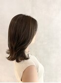外はねミディアムレイヤーに、透明感カラー♪