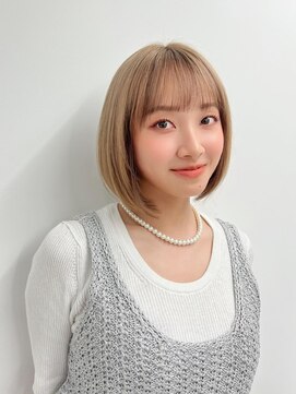 エアー 横浜(AIR) 【長谷川】透明感ベージュボブ