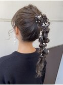 ポニーテールヘアセット