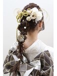ポニーテールの編みおろしアレンジ