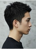 メンズ、スパイキーショート、ニュアンスパーマ、ツーブロック