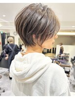 ショートボブ髪型30代40代50代前髪あり前髪なし面長丸顔【倉田】