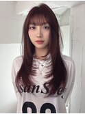 韓国レイヤーカット&チェリーレッド